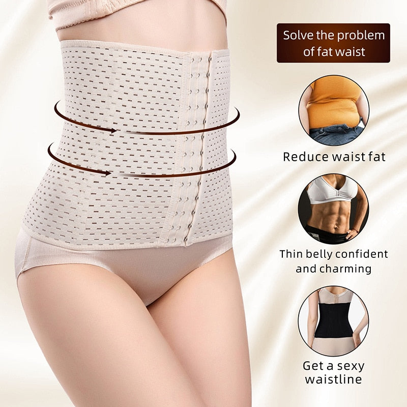 Espartilho de cintura para mulheres cinto emagrecedor modelador de cintura  para barriga, bainha pós-parto, alça modeladora, modelador do corpo